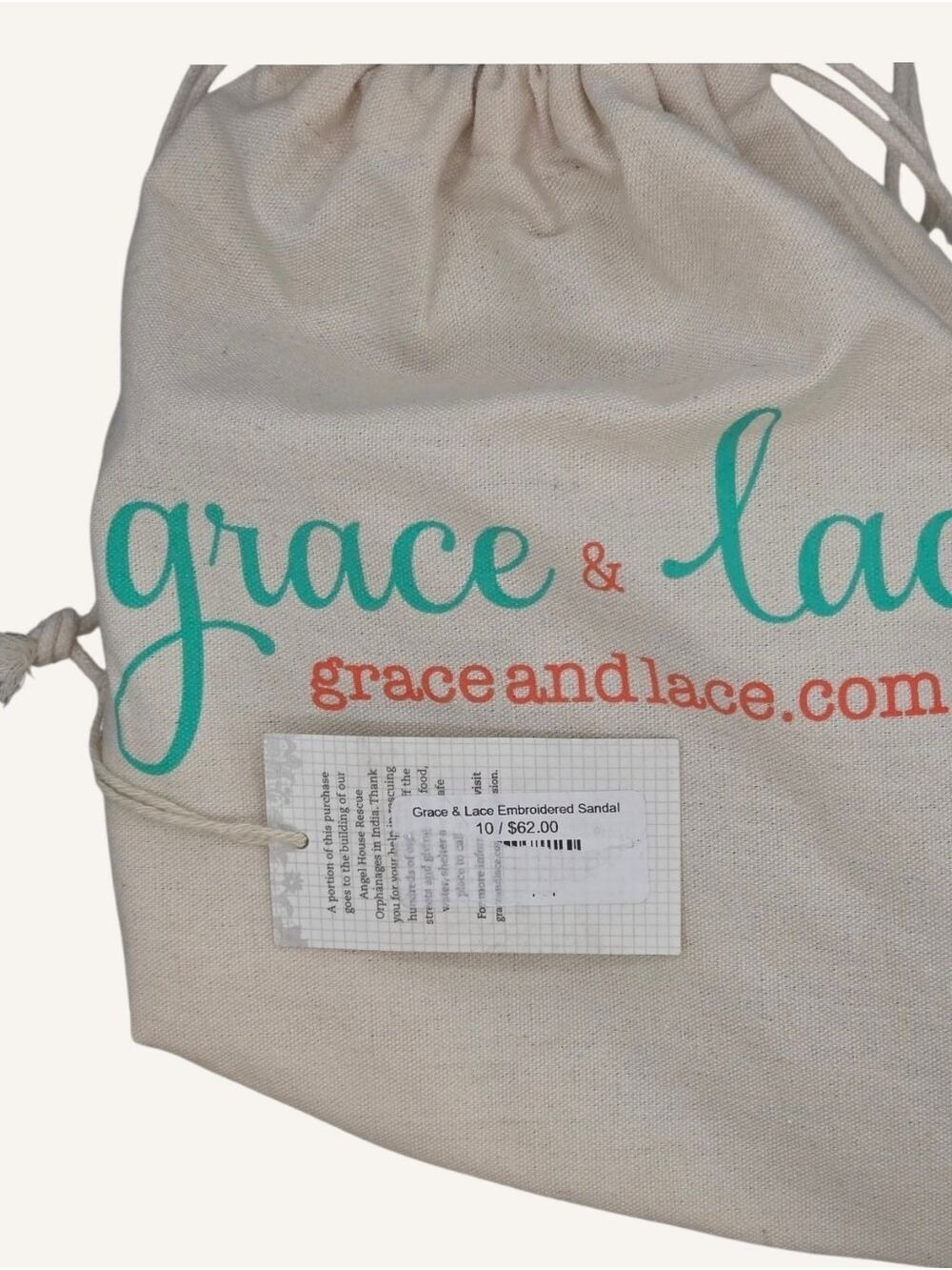 Grace & Lace Embroidered Sandals Sz 10 Coastal Chic Resortwear NWT - Picture 10 of 11